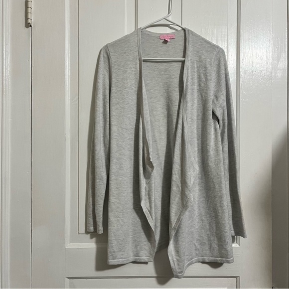 Lilly Pulitzer Dustin Cardigan Gray Cashmere Blend XS B - Picture 2 of 6